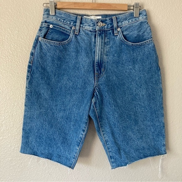 SLVRLAKE Bermuda Denim Cut Off Shorts - Picture 1 of 8